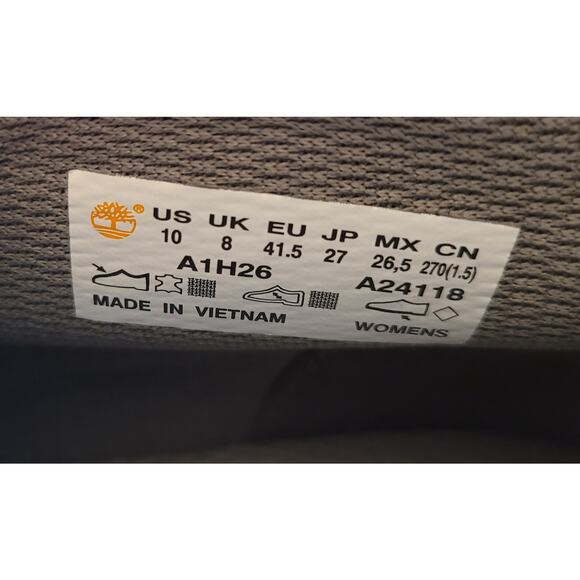 Timberland dausette gray leather high top womens shoes sneakers boots Size 10 - Picture 8 of 9